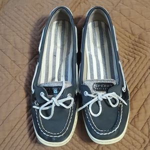 Silver Sparkly Sperry Top-Siders